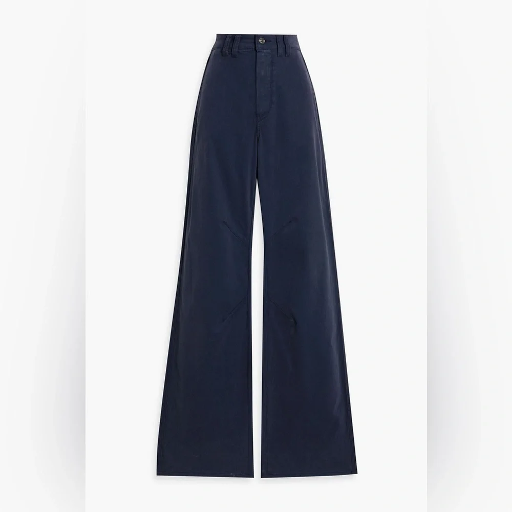 Paige NWT Sasha Twill High Rise Wide Leg Navy Blue Pants Sz 27 - Picture 2 of 11